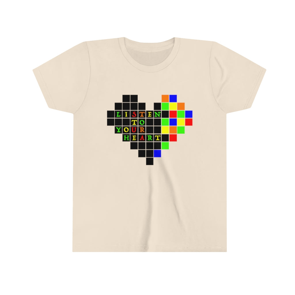 Youth Short Sleeve Tee "Listen to your heart"