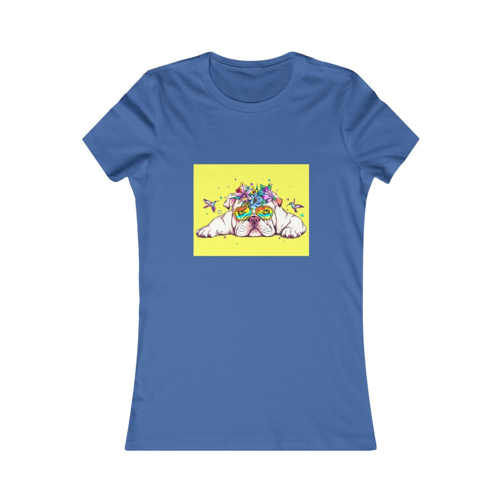 Women's Favorite Tee "English bulldog & bird"