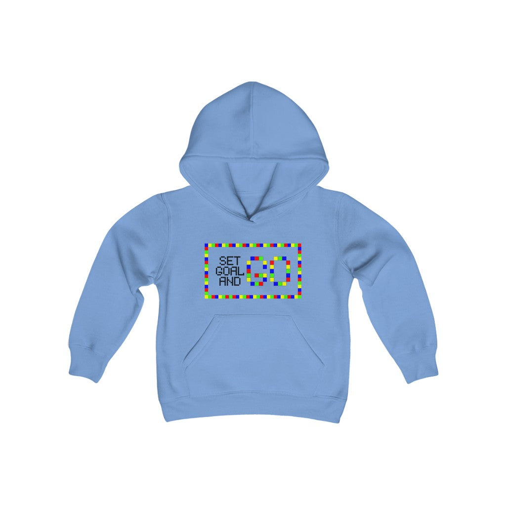 Youth Heavy Blend Hooded Sweatshirt "Set goal and GO"