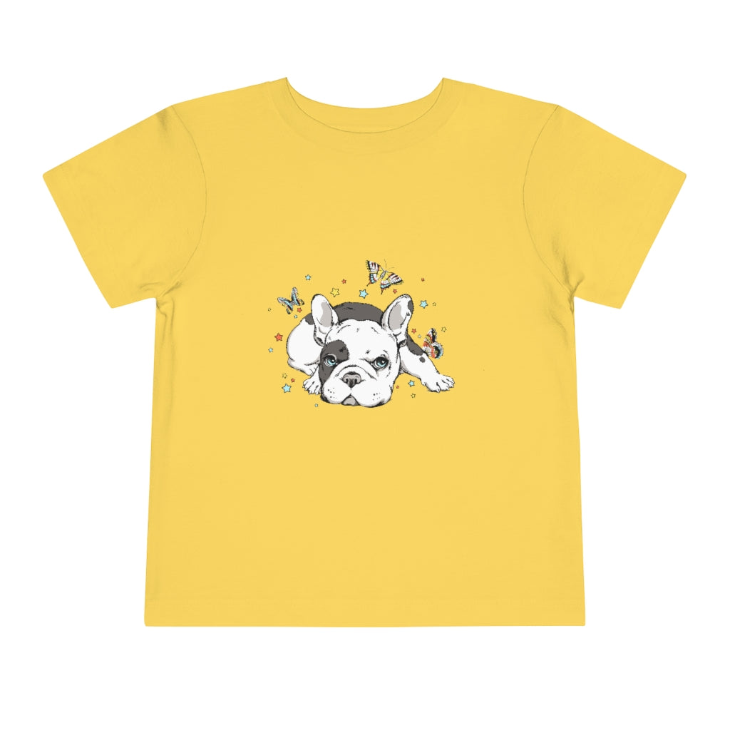 Kids Short Sleeve Tee "French bulldog with butterflies"