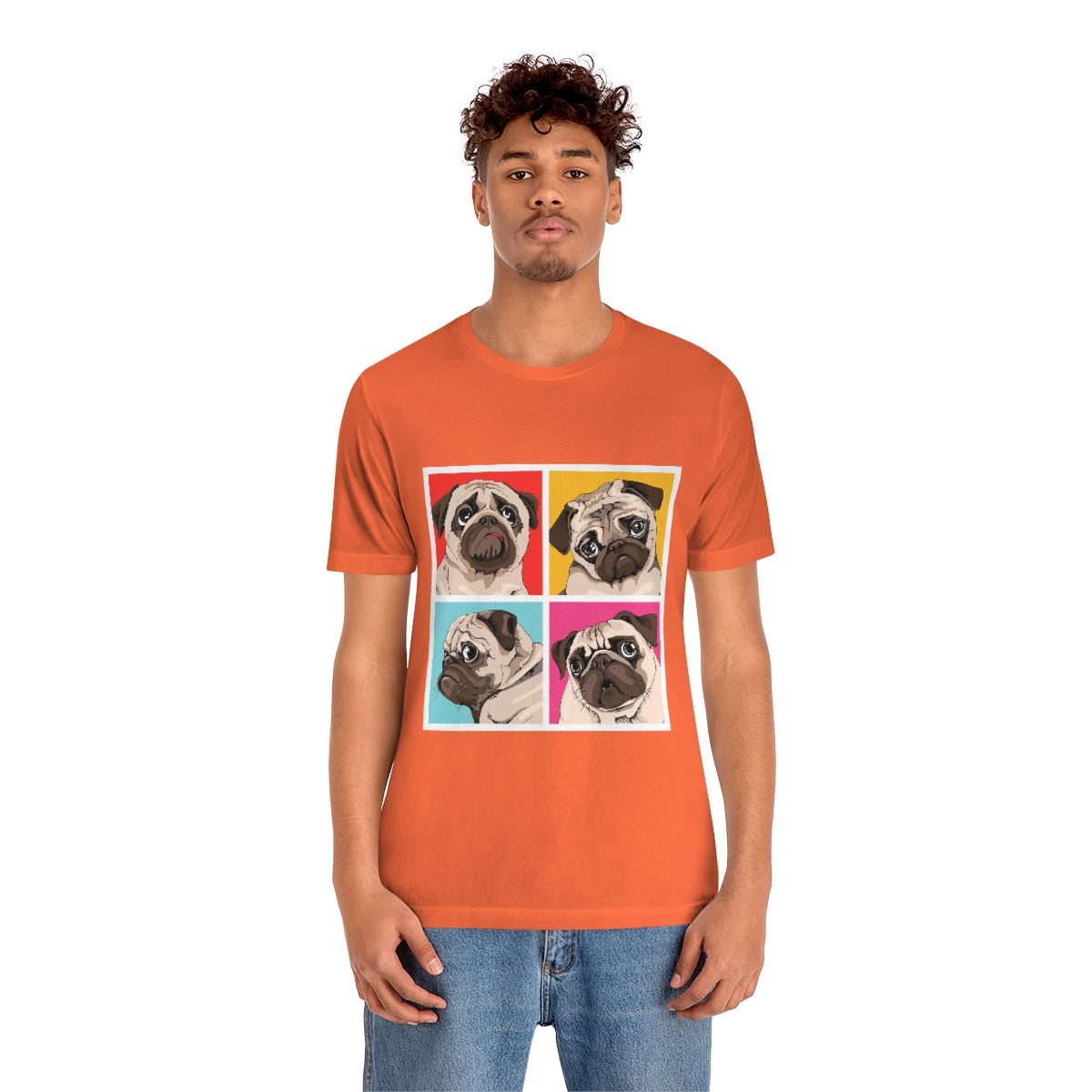 Unisex Jersey Short Sleeve Tee "Four Pugs"