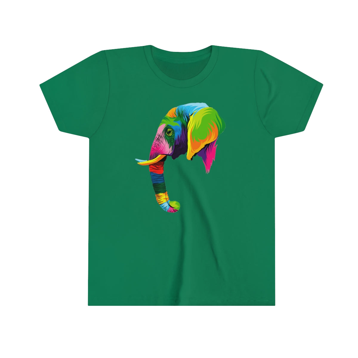 Youth Short Sleeve Tee "Abstract colorful elephant"