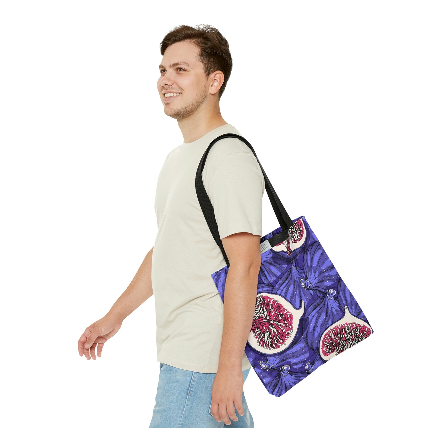 AOP Tote Bag "Fig fruits, whole and half "