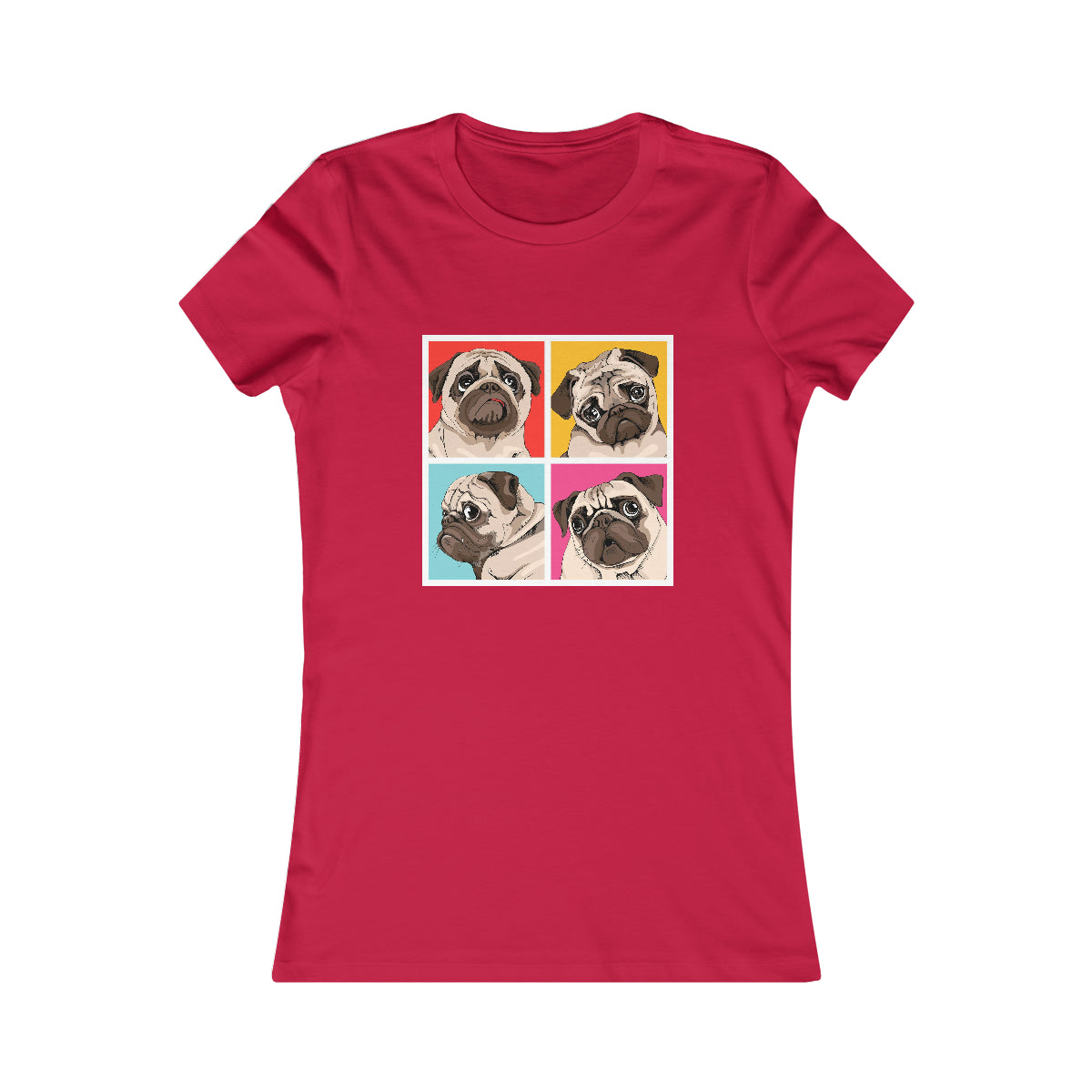 Women's Favorite Tee "Four Pugs"