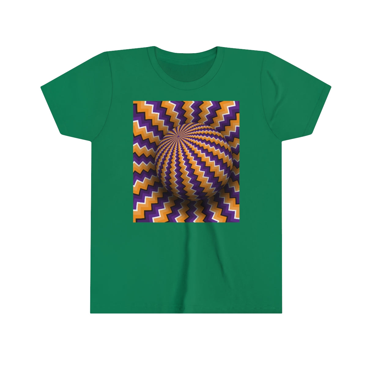 Youth Short Sleeve Tee "Optical illusion Purple sphere"