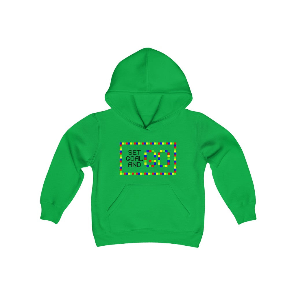 Youth Heavy Blend Hooded Sweatshirt "Set goal and GO"