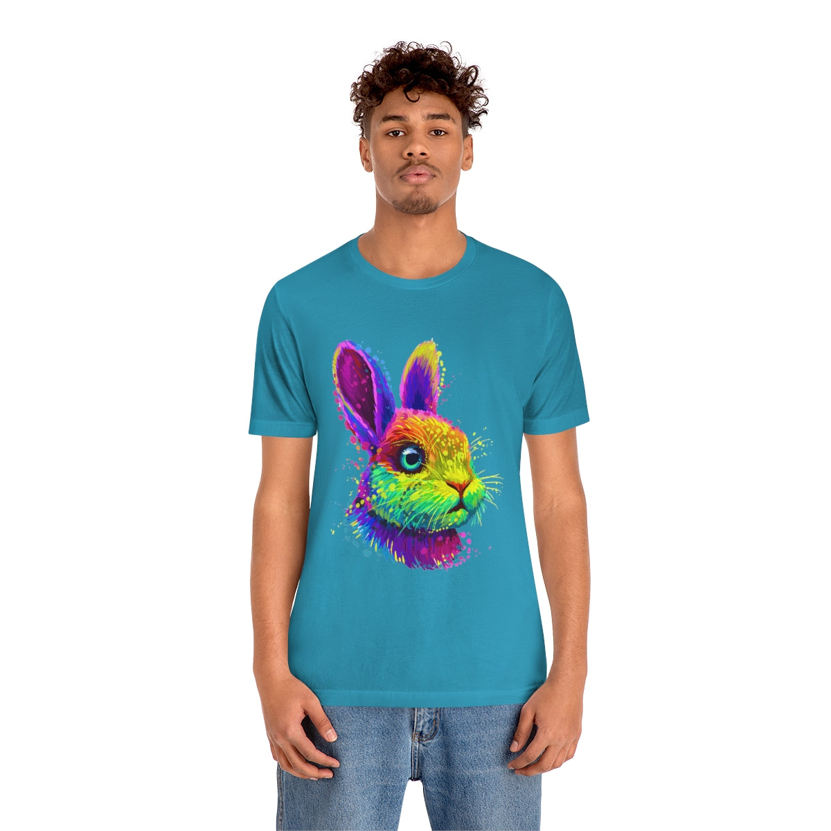 Unisex Jersey Short Sleeve Tee "Abstract colorful little rabbit"