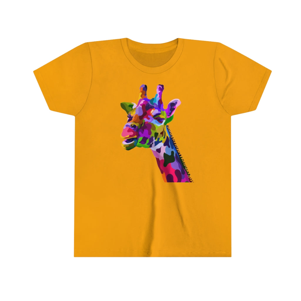 Youth Short Sleeve Tee "Abstract colorful geraffe"