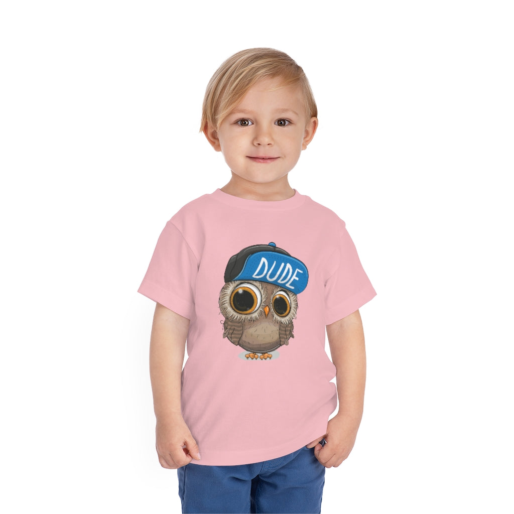 Kids Short Sleeve Tee "Cute Cartoon Owl in a cap "
