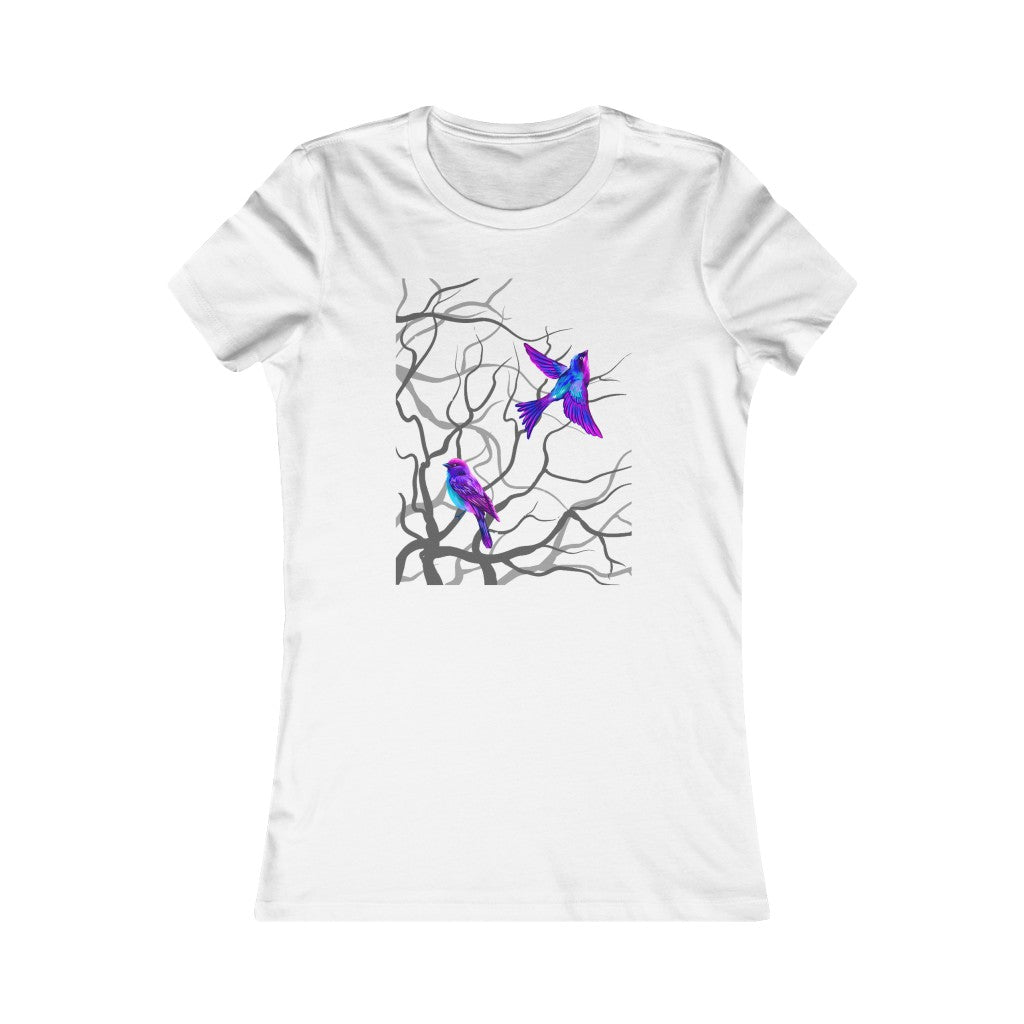 Women's Favorite Tee "Multi-colored birds"