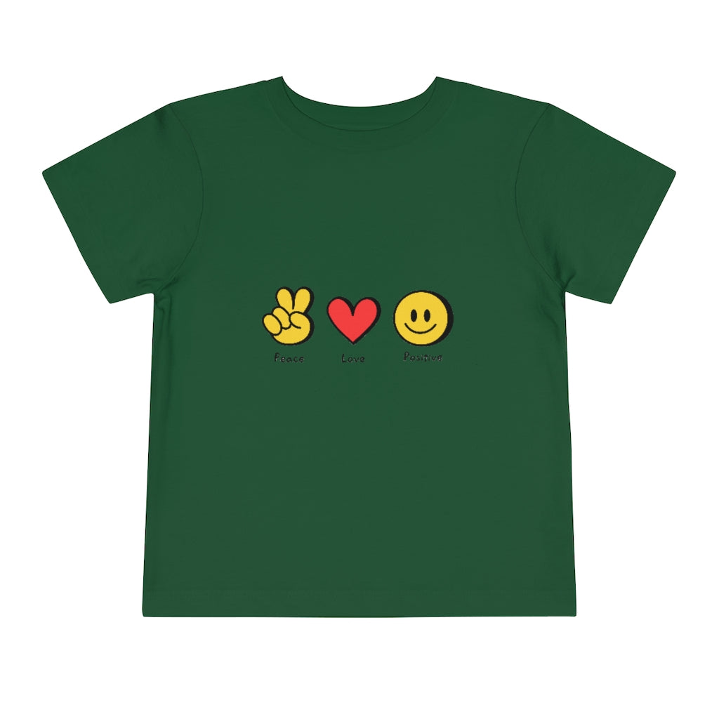 Kids Short Sleeve Tee "Peace, love, positive"
