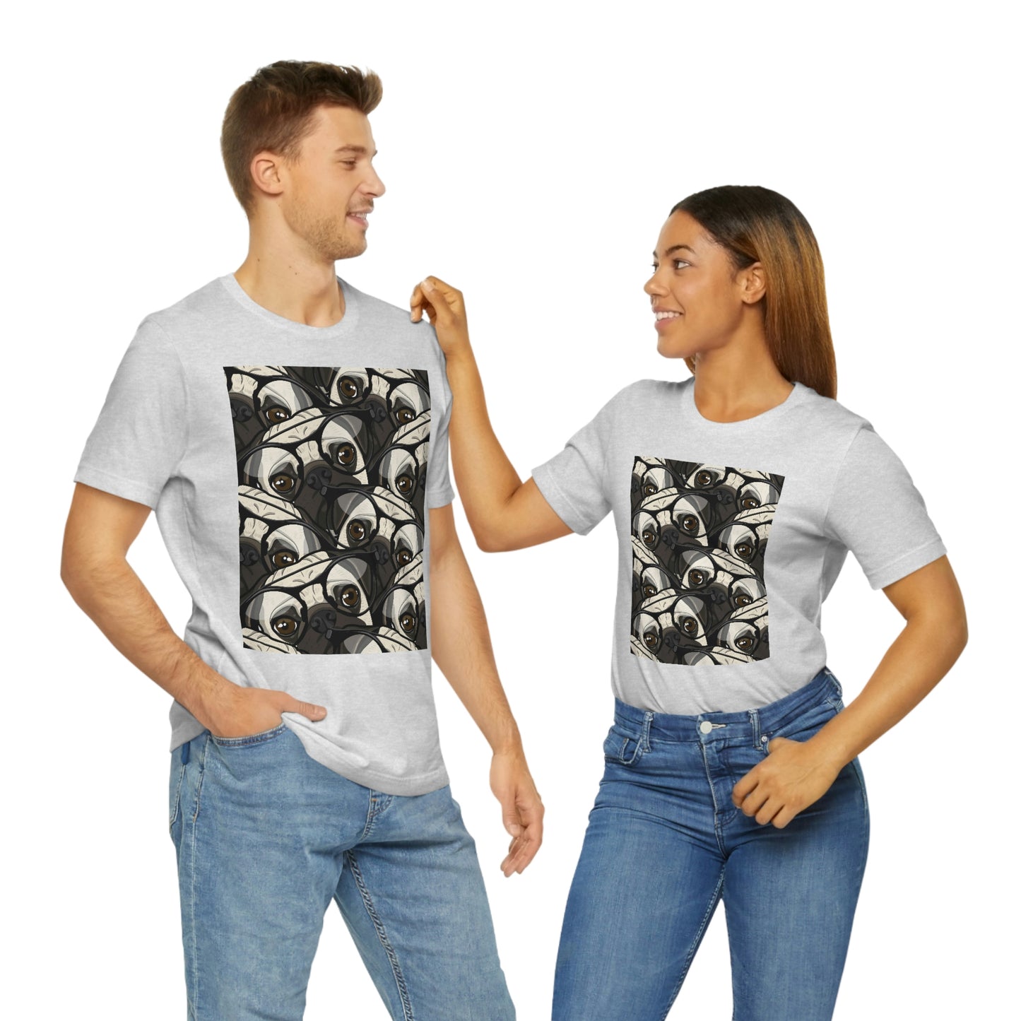 Unisex Jersey Short Sleeve Tee "Pugs pattern"