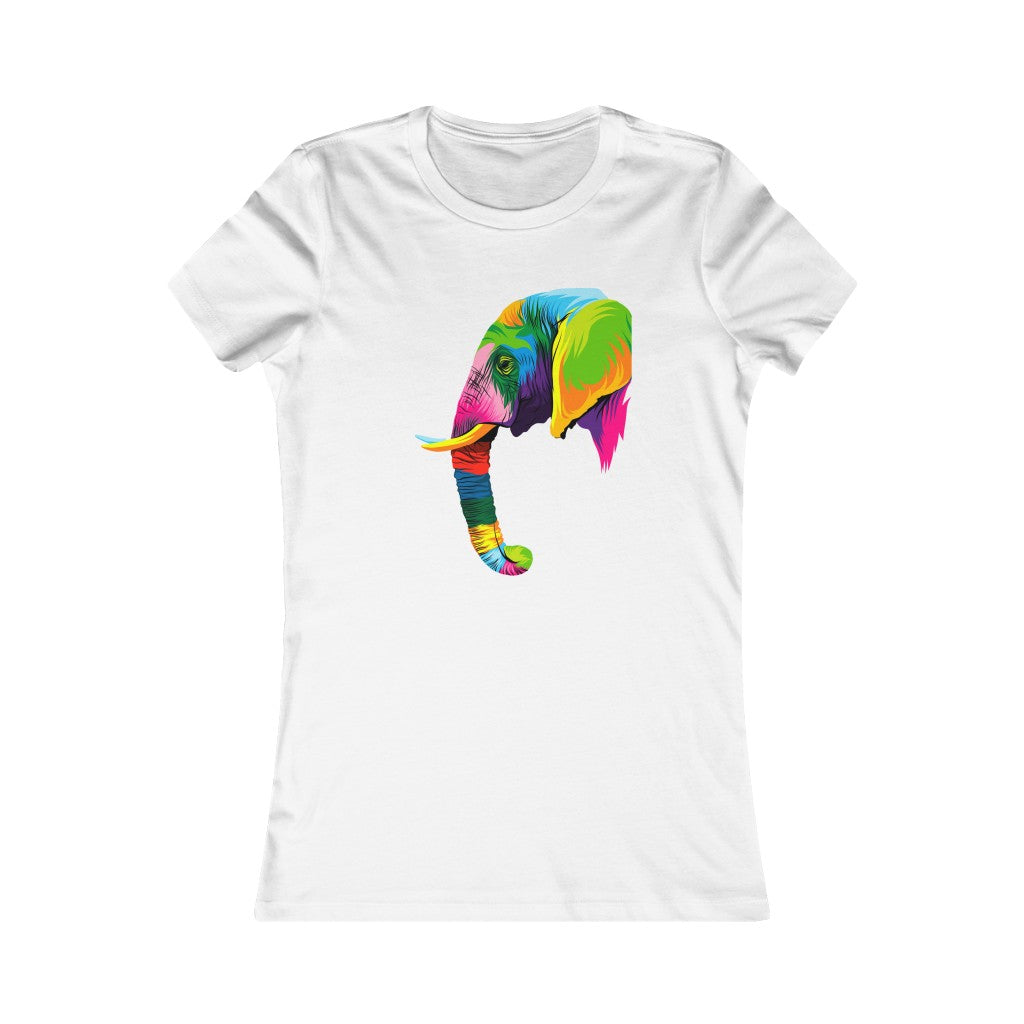 Women's Favorite Tee "Abstract colorful elephant"