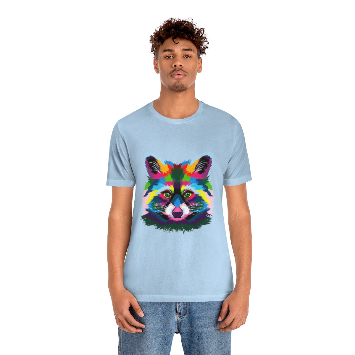Unisex Jersey Short Sleeve Tee "Abstract colorful raccoon"
