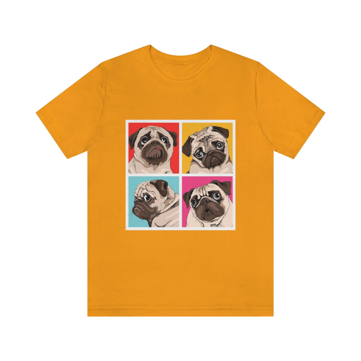 Unisex Jersey Short Sleeve Tee "Four Pugs"