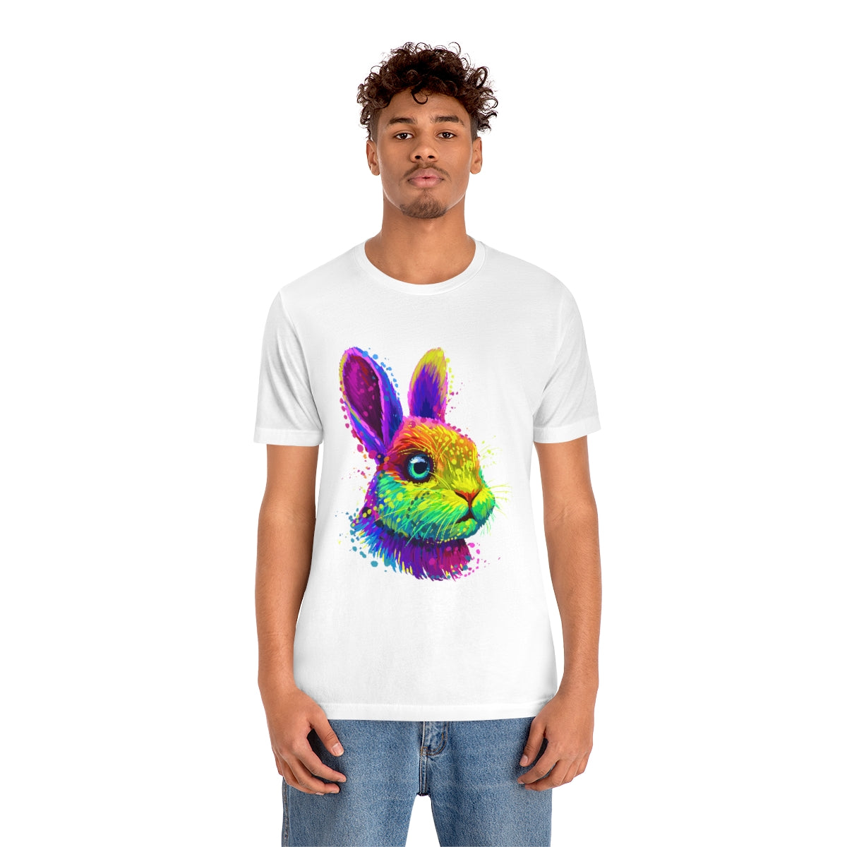 Unisex Jersey Short Sleeve Tee "Abstract colorful little rabbit"