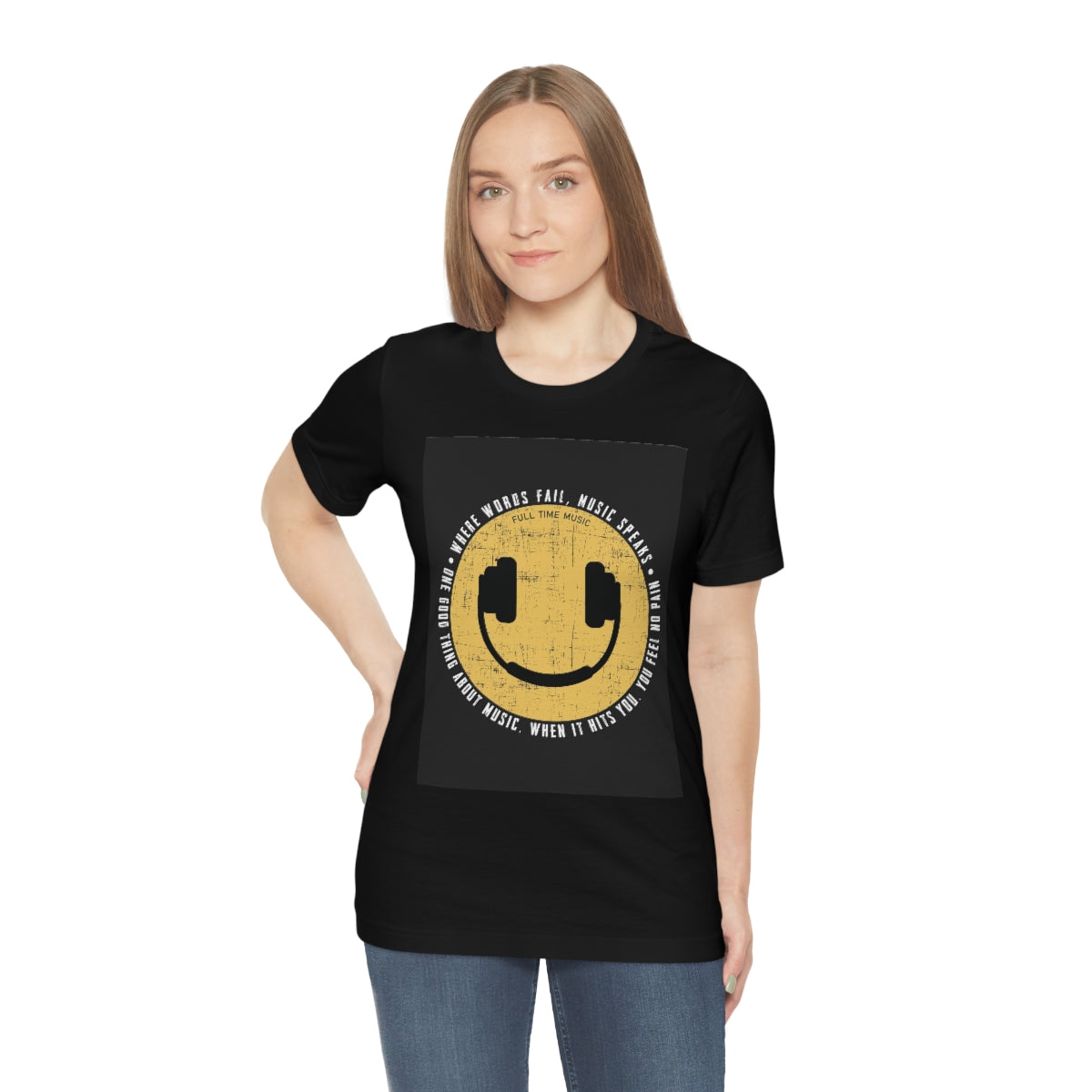 Unisex Jersey Short Sleeve Tee "Smile and headset"