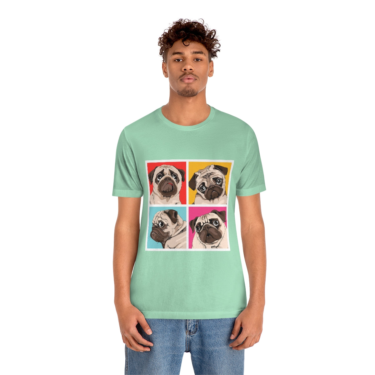 Unisex Jersey Short Sleeve Tee "Four Pugs"