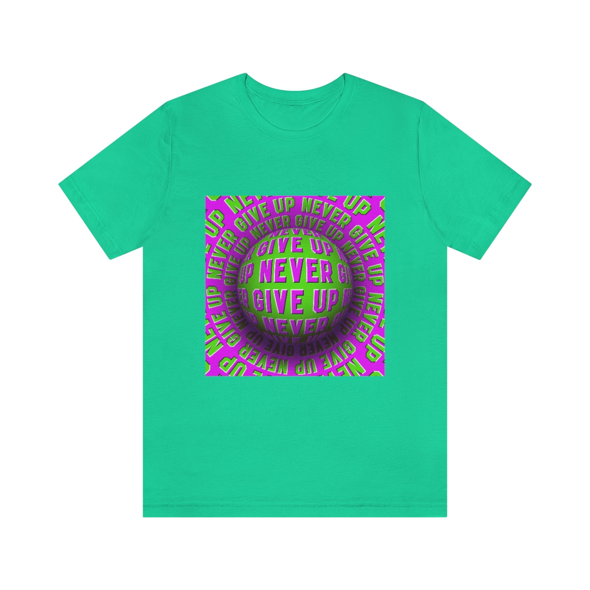 Unisex Jersey Short Sleeve Tee "Optical illusion Never give up"