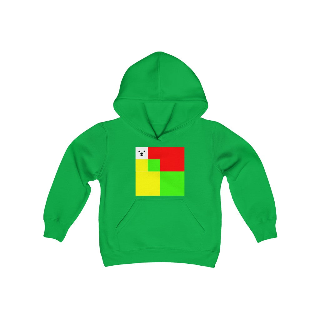 Youth Heavy Blend Hooded Sweatshirt "CuBeArea abstract"
