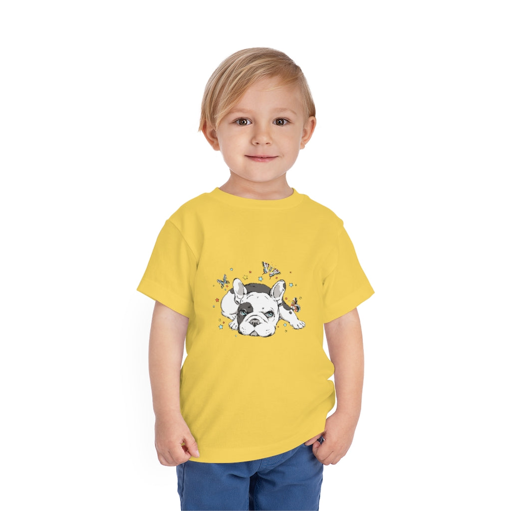 Kids Short Sleeve Tee "French bulldog with butterflies"