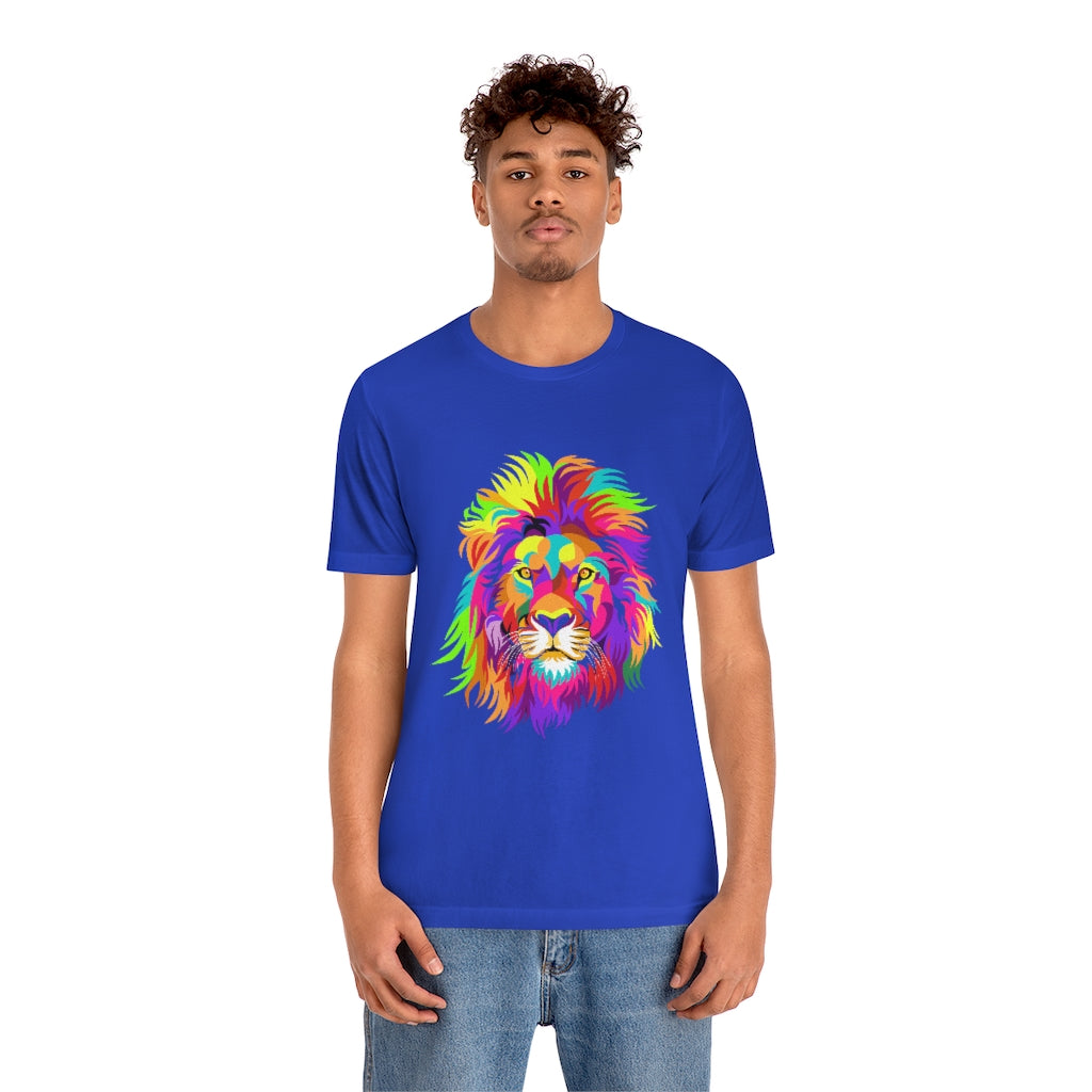 Unisex Jersey Short Sleeve Tee "Colourful lion"