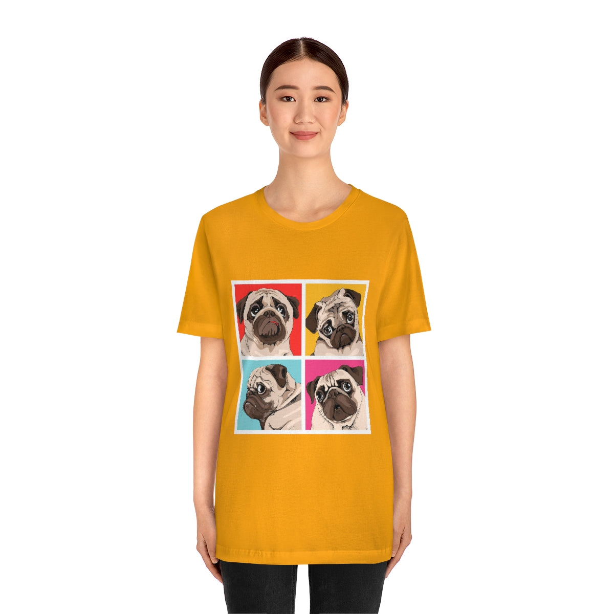 Unisex Jersey Short Sleeve Tee "Four Pugs"