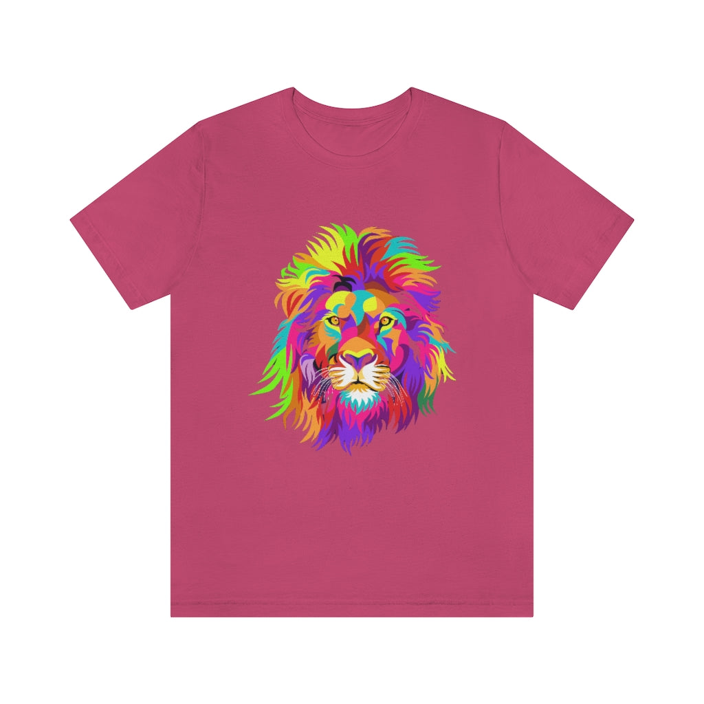Unisex Jersey Short Sleeve Tee "Colourful lion"