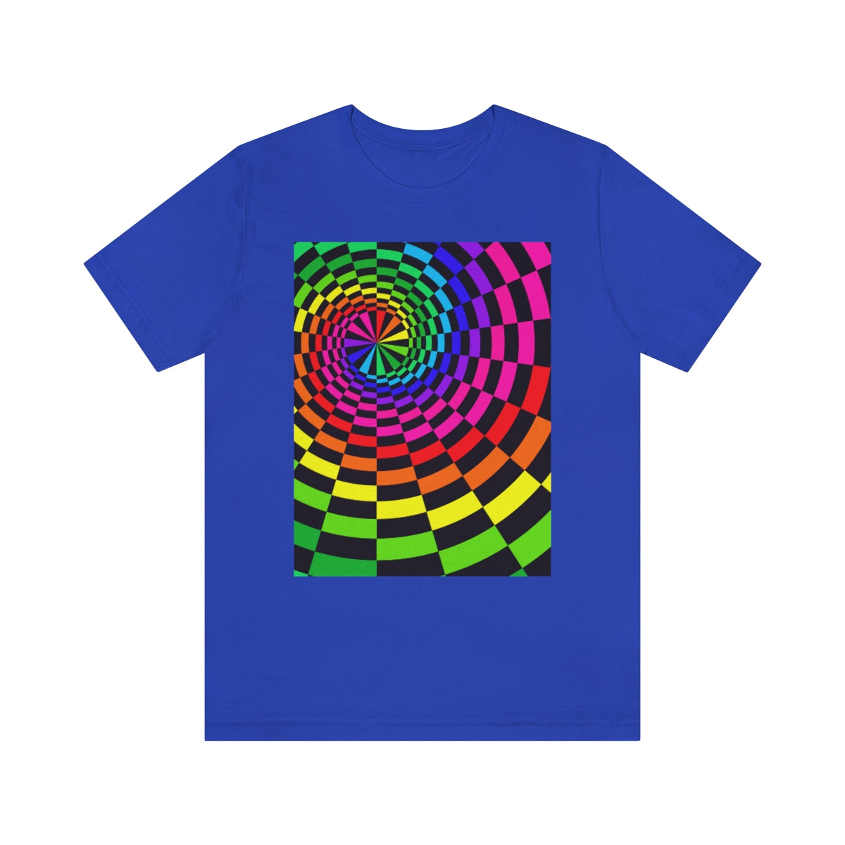 Unisex Jersey Short Sleeve Tee "Optical illusion Black Spirals of the Rectangles"