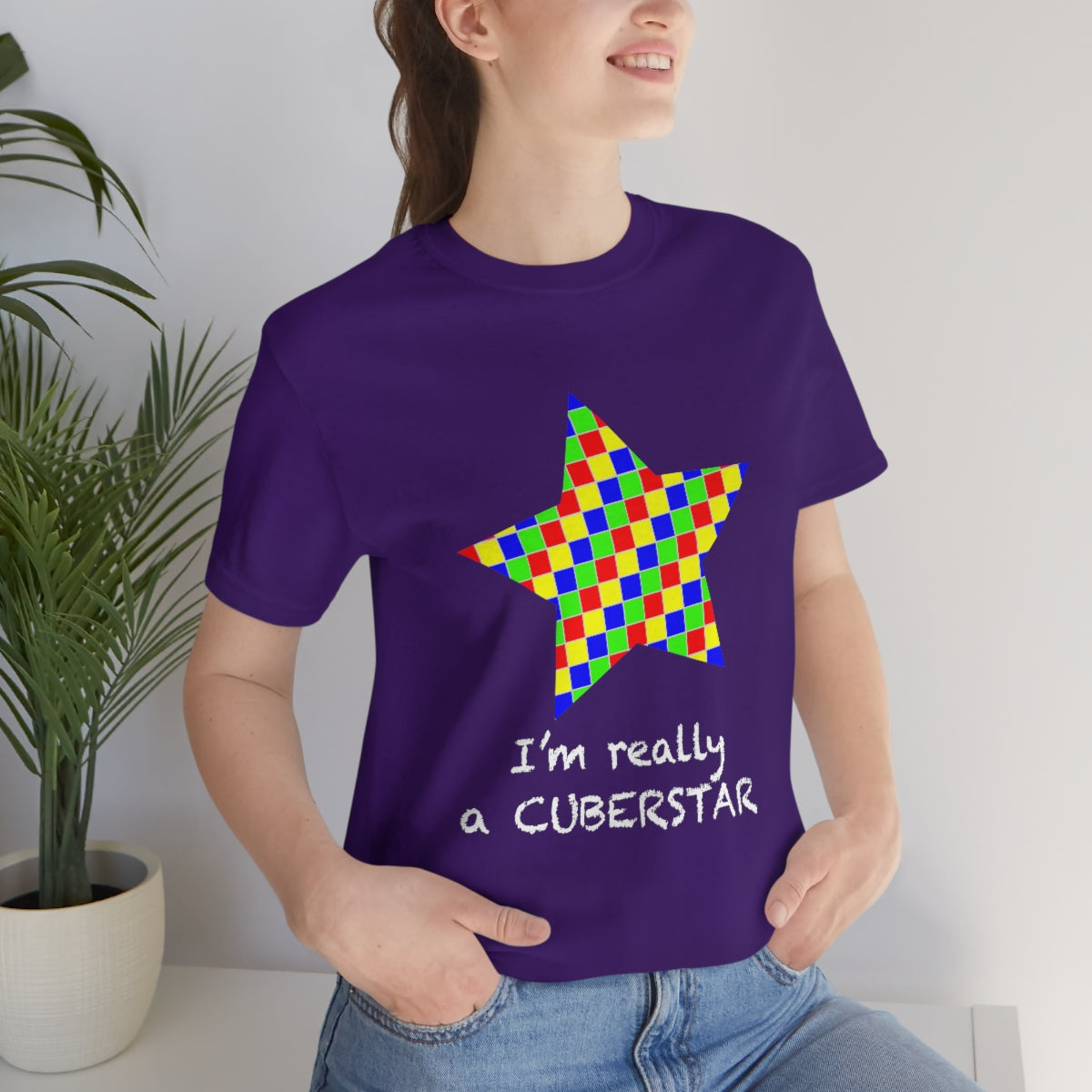 Unisex Jersey Short Sleeve Tee "I'm really a cuberstar"