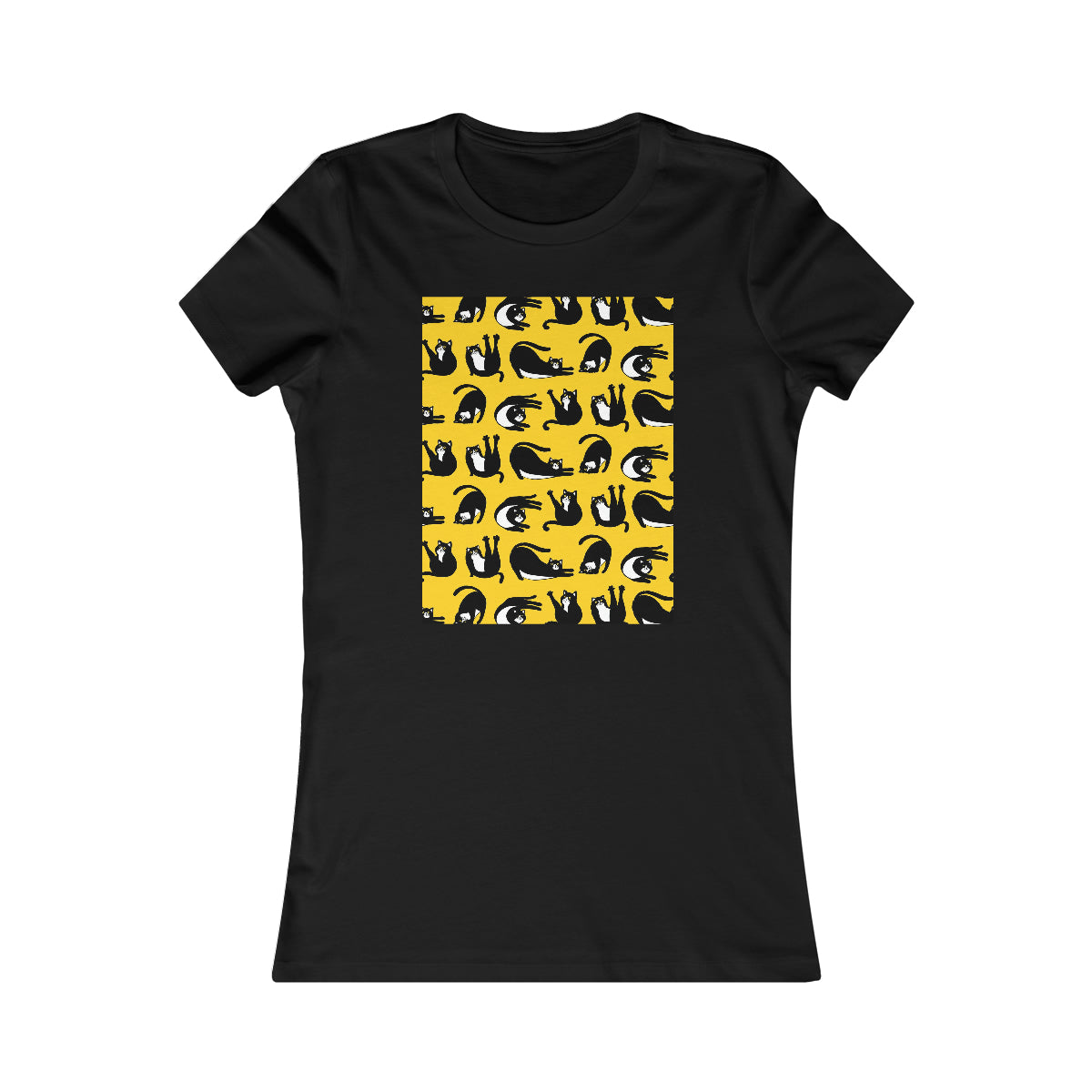 Women's Favorite Tee "Cats on yellow"