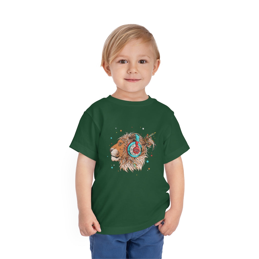 Kids Short Sleeve Tee "Lion & headphones"