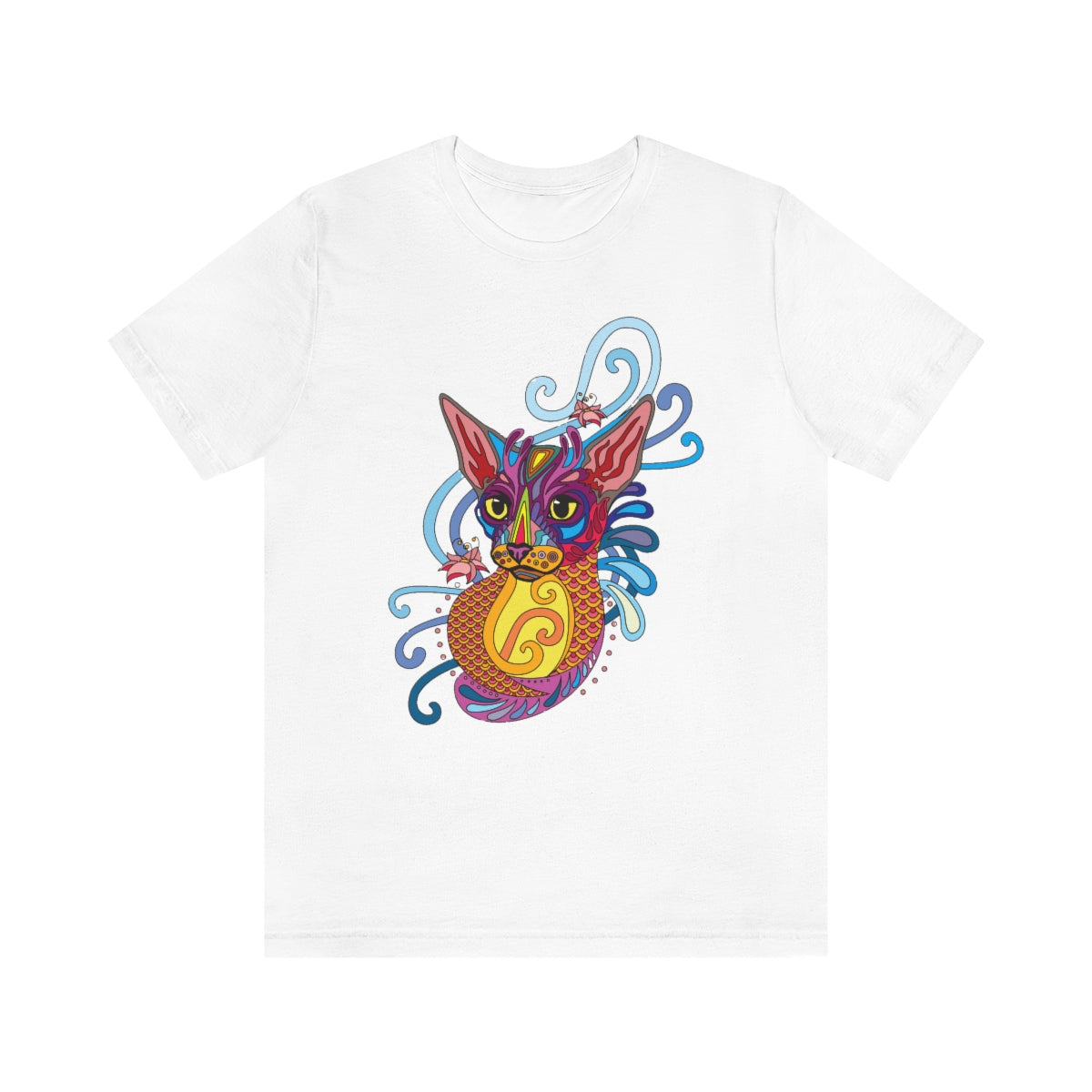 Unisex Jersey Short Sleeve Tee "Colorful cat ornament"
