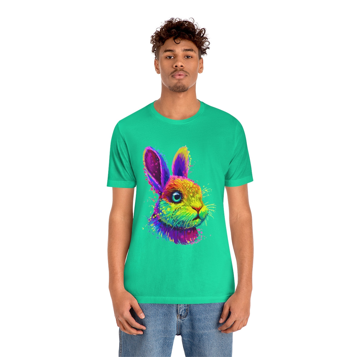 Unisex Jersey Short Sleeve Tee "Abstract colorful little rabbit"
