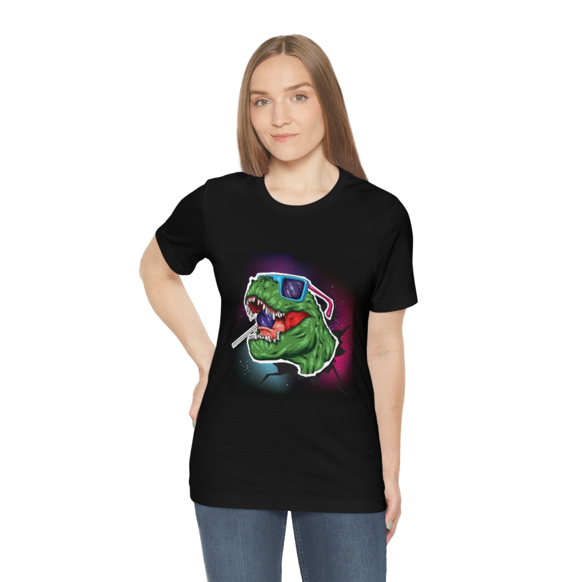 Unisex Jersey Short Sleeve Tee "Dinosaur & Lollipop"