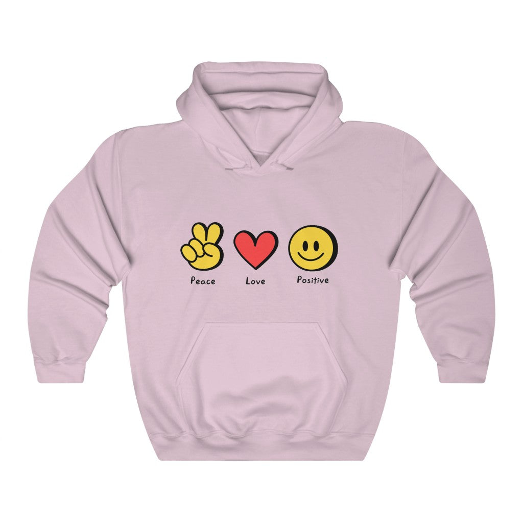 Unisex Heavy Blend™ Hooded Sweatshirt "Peace, love, positive"