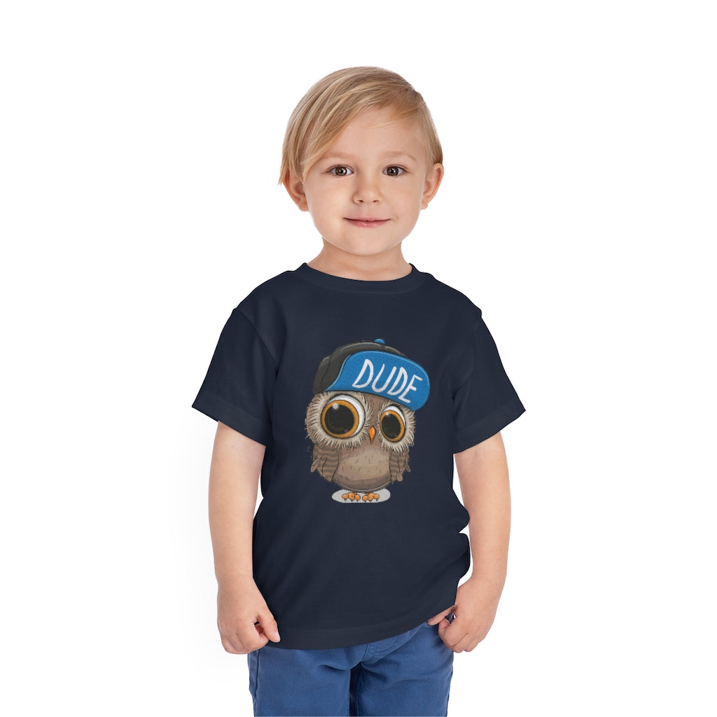 Kids Short Sleeve Tee "Cute Cartoon Owl in a cap "