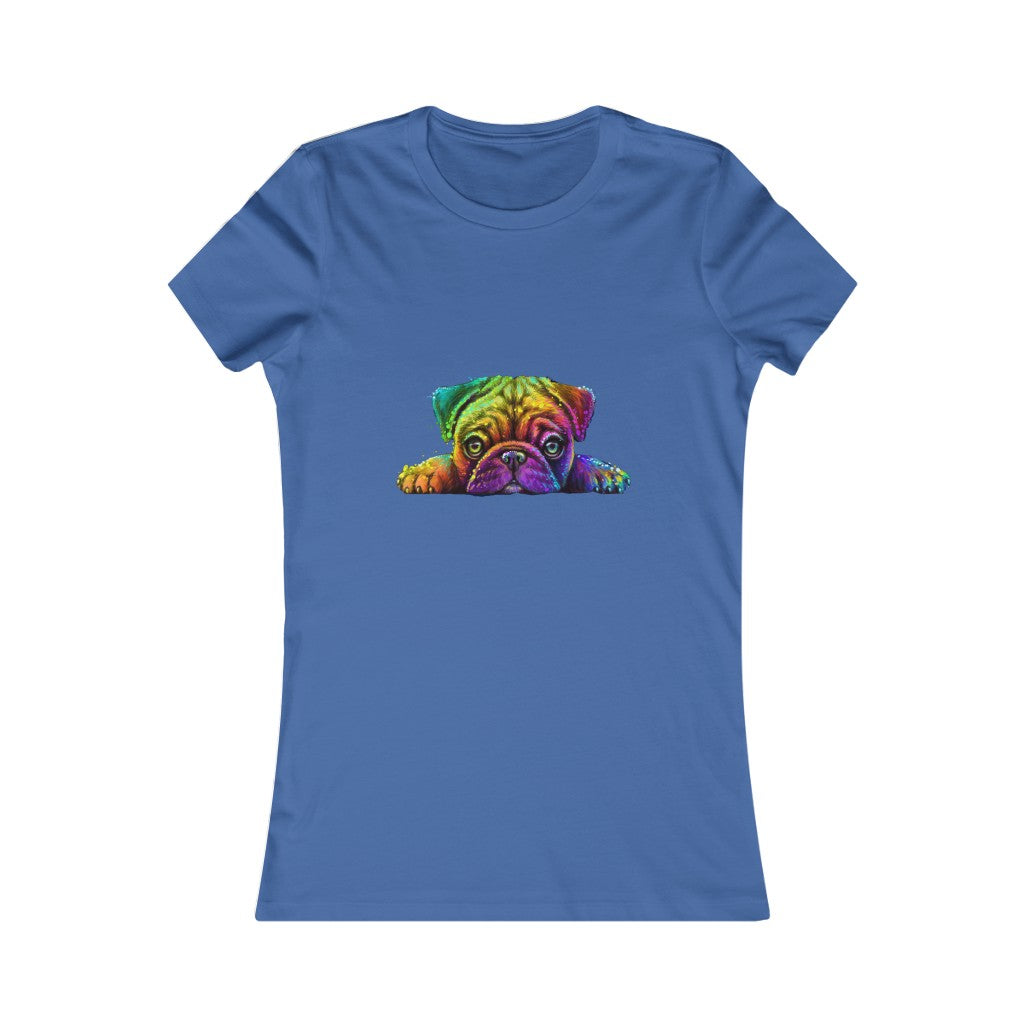 Women's Favorite Tee "Colorful neon Pug"