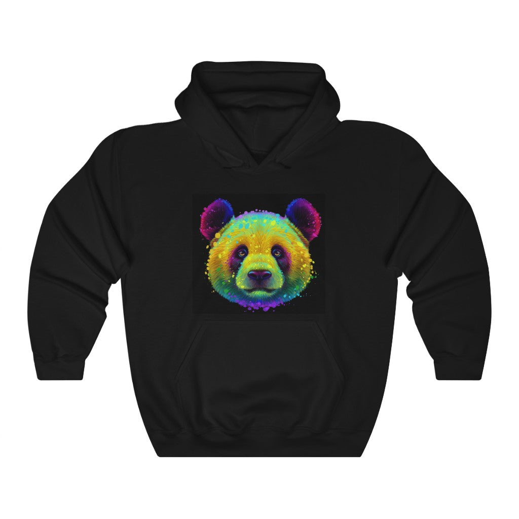 Unisex Heavy Blend™ Hooded Sweatshirt Colorful neon Panda – CuBeArea