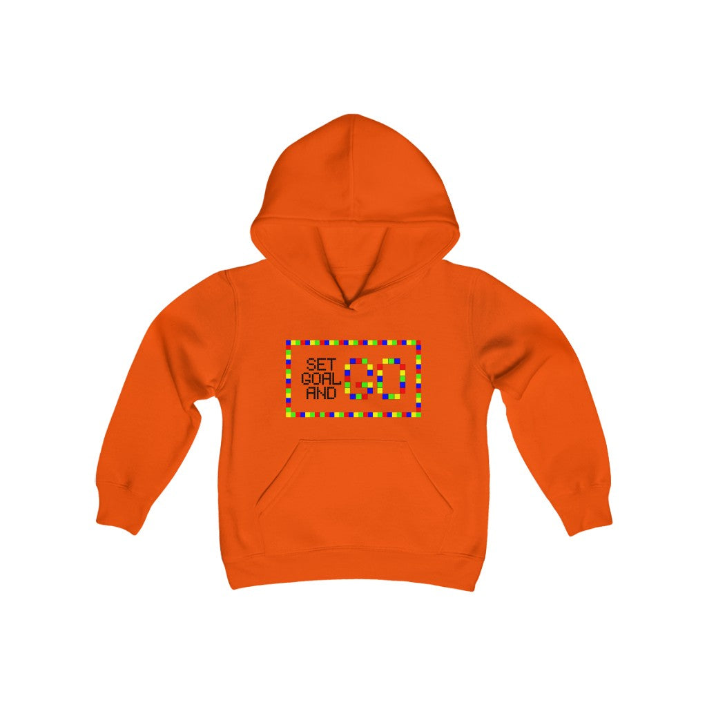 Youth Heavy Blend Hooded Sweatshirt "Set goal and GO"