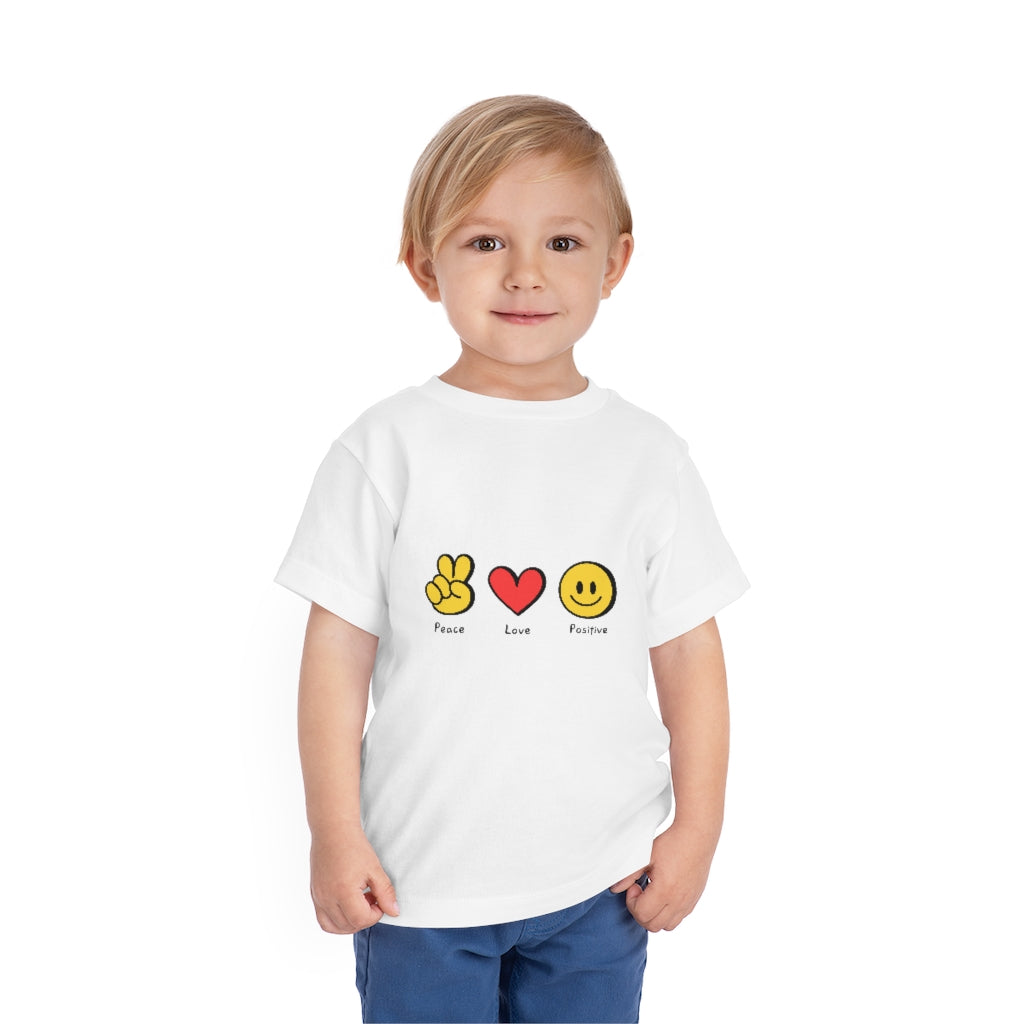 Kids Short Sleeve Tee "Peace, love, positive"