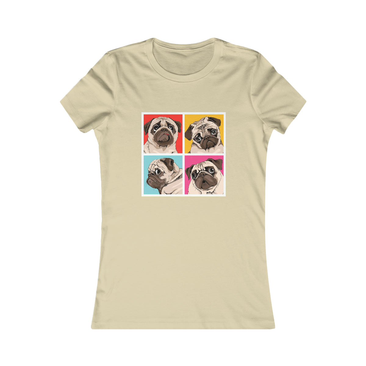 Women's Favorite Tee "Four Pugs"