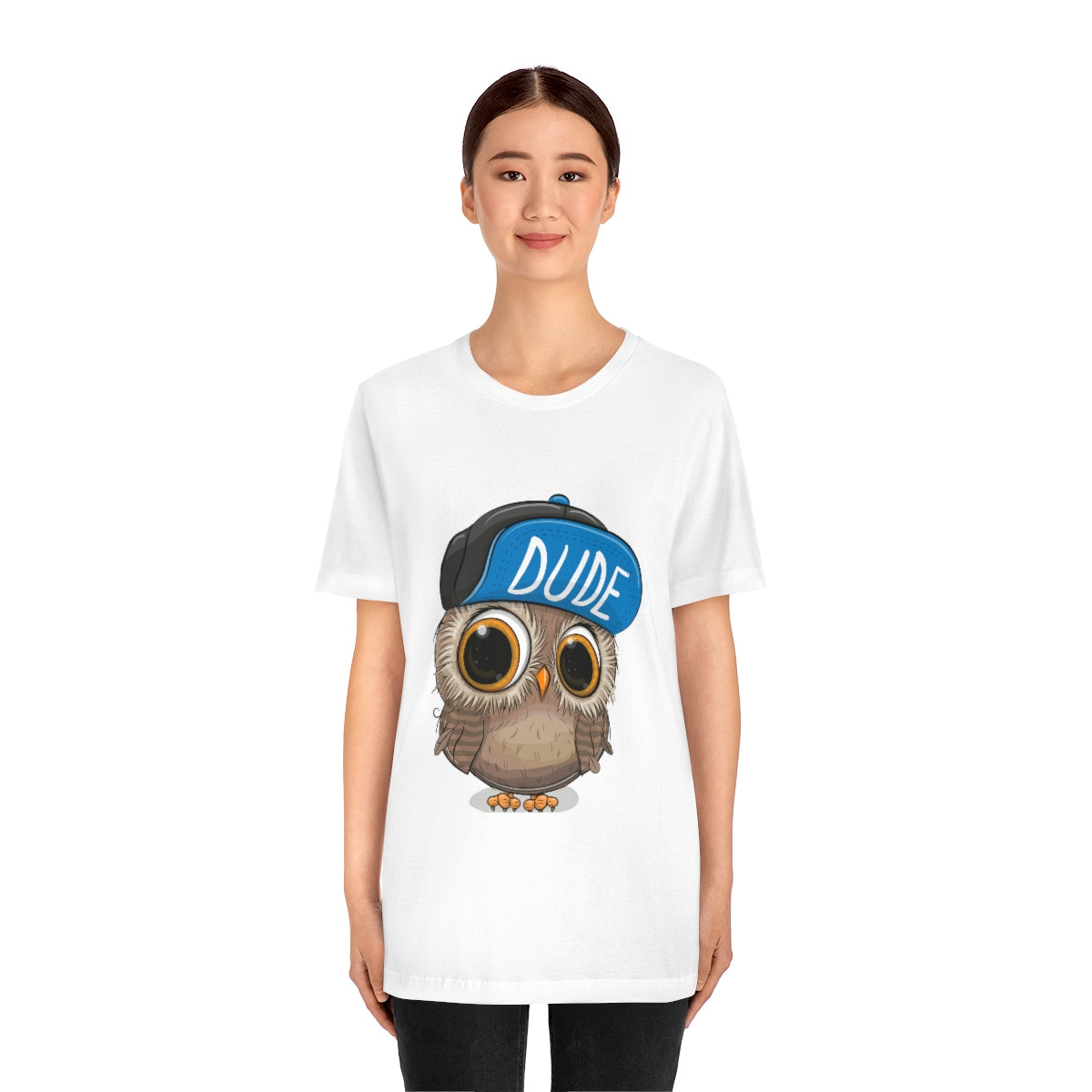 Unisex Jersey Short Sleeve Tee "Cute Cartoon Owl in a cap"