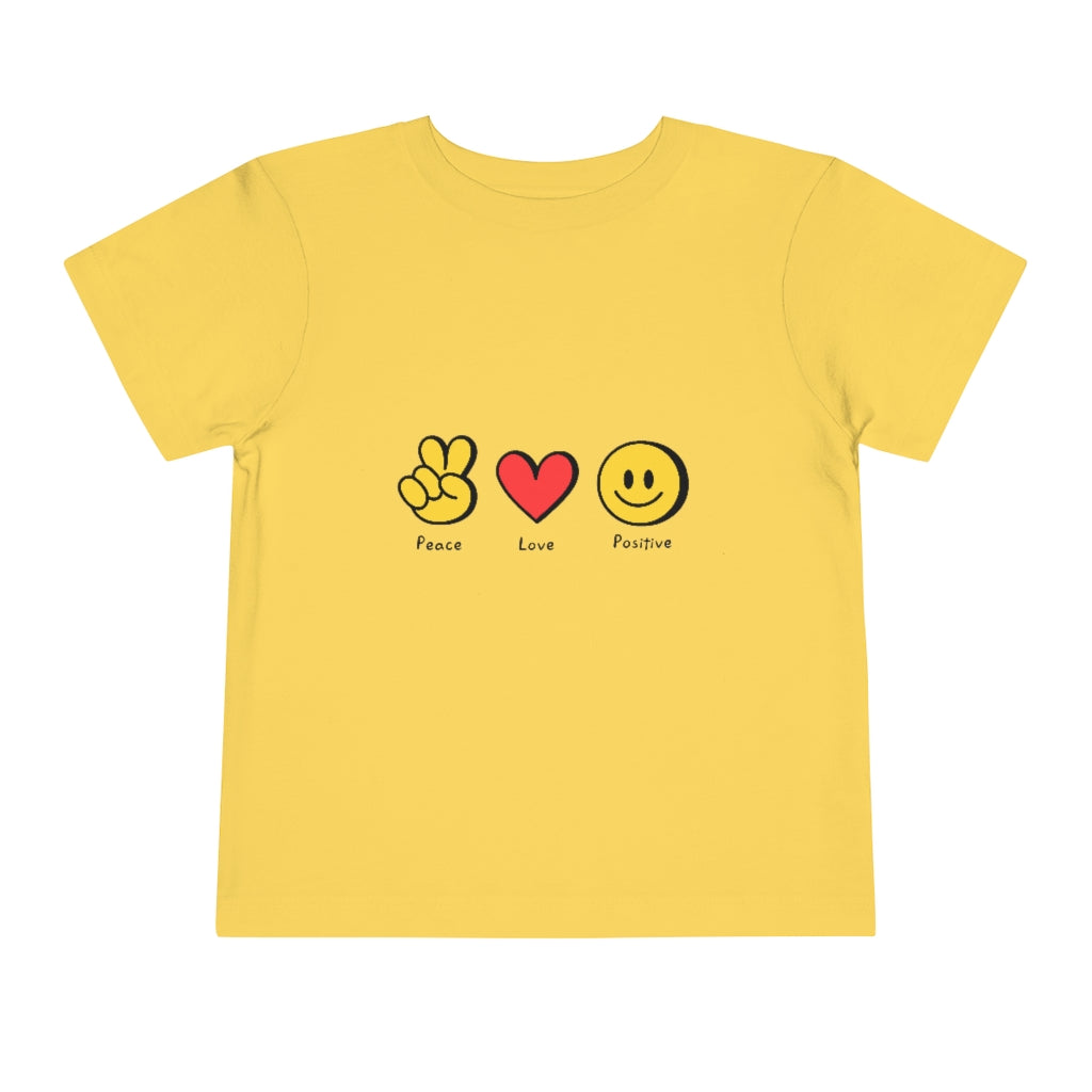 Kids Short Sleeve Tee "Peace, love, positive"