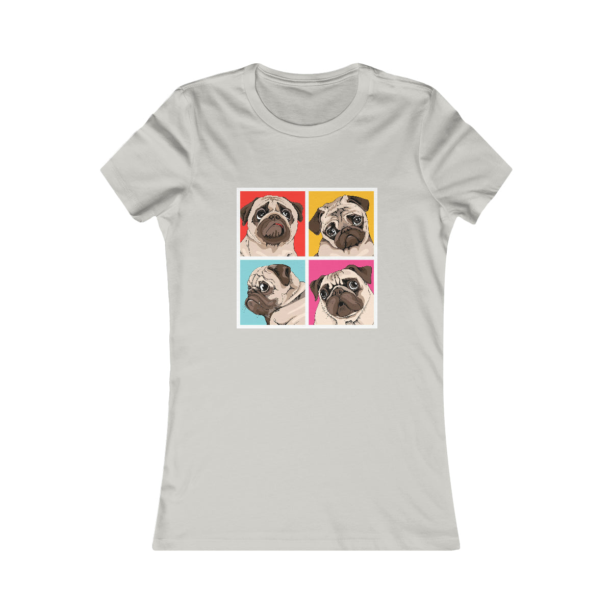 Women's Favorite Tee "Four Pugs"