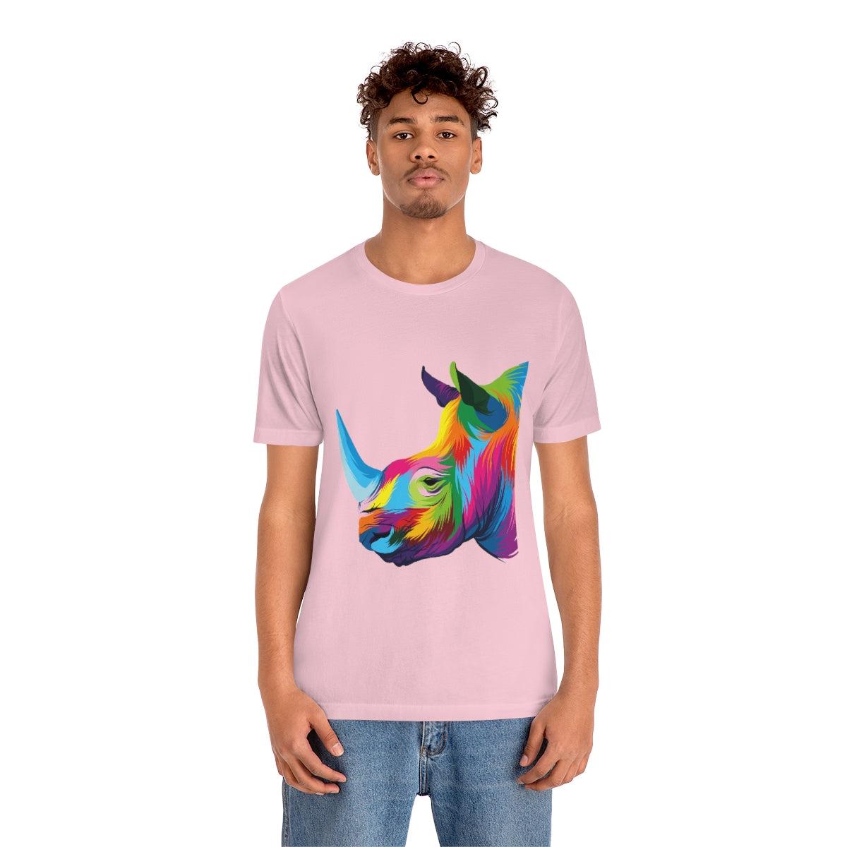Unisex Jersey Short Sleeve Tee "Abstract colorful Rhino"