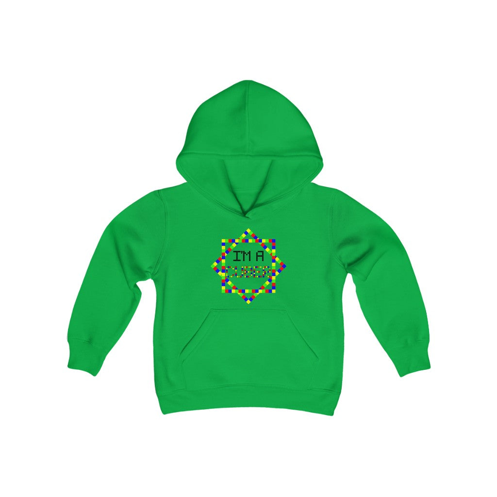 Youth Heavy Blend Hooded Sweatshirt "I'm a cuber"