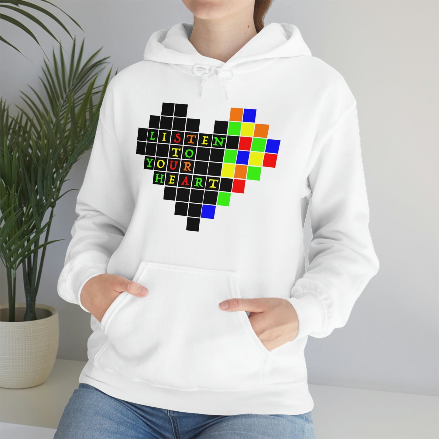 Unisex Heavy Blend™ Hooded Sweatshirt "Listen to your heart"