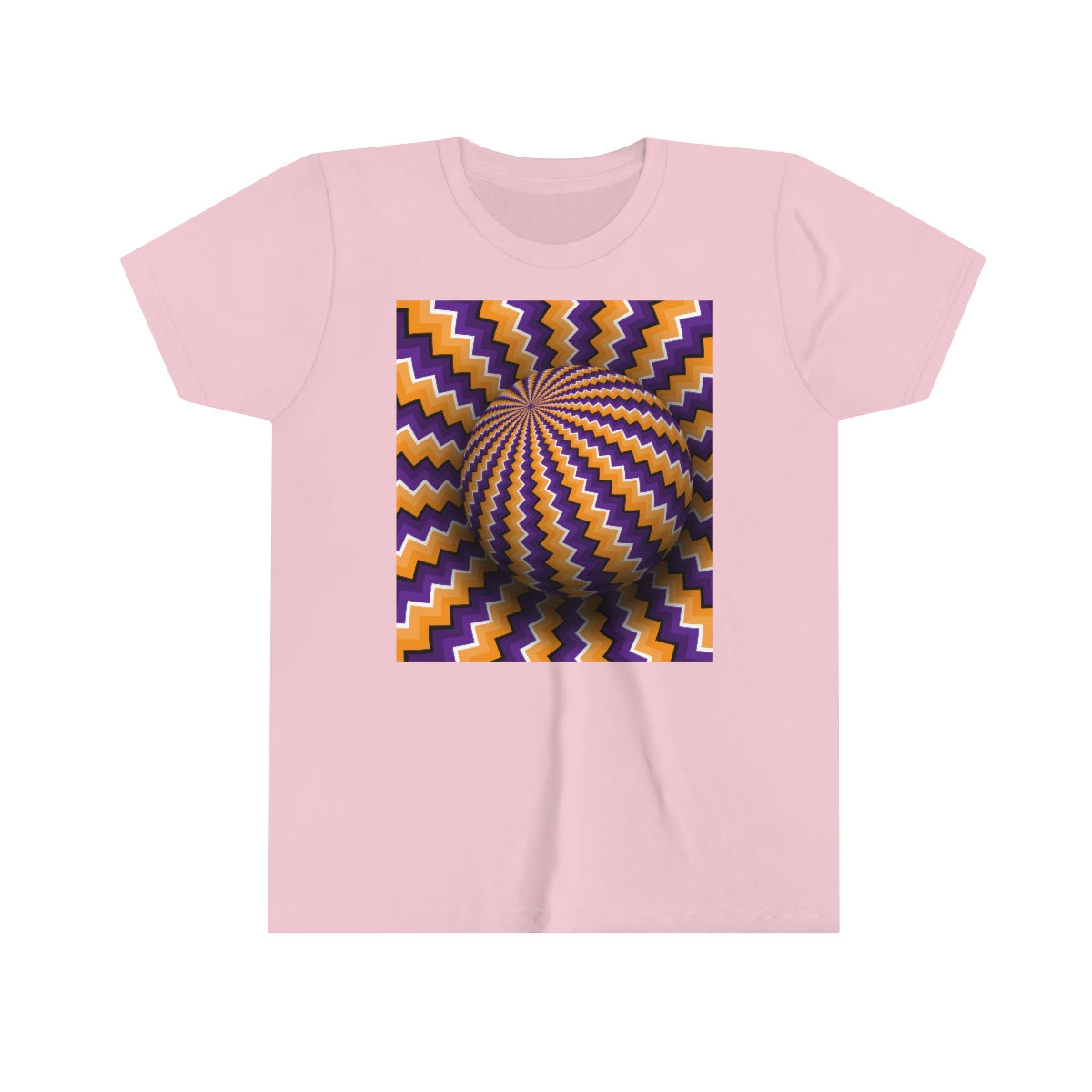 Youth Short Sleeve Tee "Optical illusion Purple sphere"