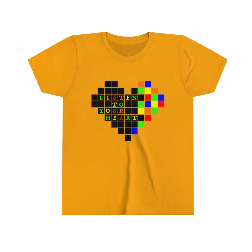 Youth Short Sleeve Tee "Listen to your heart"